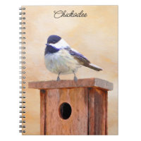 Chickadeo auf Birdhouse Malerei Original Bird Art