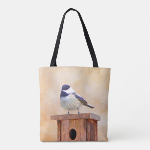 Chickadeo über Vogelmalerei Tasche