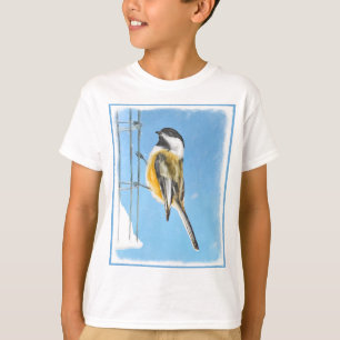 Chickadeon Feeder Painting - Original Bird Art T-Shirt