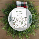 Chickadevögel Berries & Pinecones Weihnachten<br><div class="desc">Eine Aquarellkichervogel,  Beeren und Kiefernkegel. Ein schönes Design,  ideal für den Winter und die festliche Urlaubssaison. Ideal für alle,  die Chickadee-Vögel,  wild lebende Tiere,  Natur,  Pinien,  Vegetation und Waldmuster Lieben.</div>