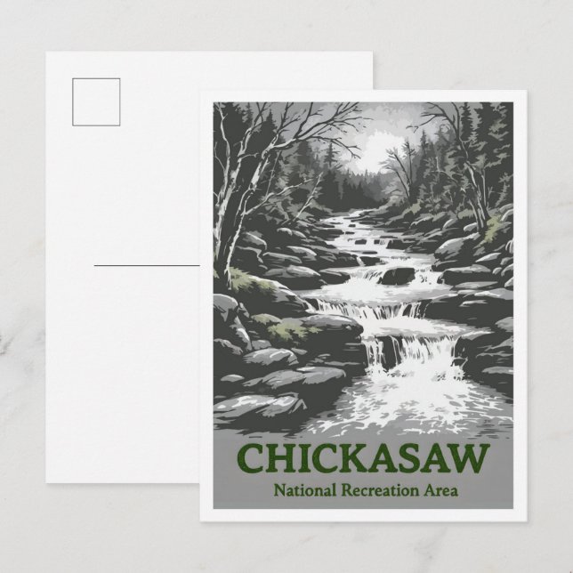 Chickasaw National Recreation Area Oklahoma Travel Postkarte (Vorne/Hinten)