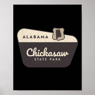 Chickasaw State Park Alama Al Willkommensschild Ur Poster