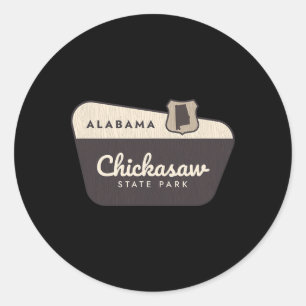 Chickasaw State Park Alama Al Willkommensschild Ur Runder Aufkleber