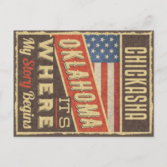 Chickasha Oklahoma Postkarte (Vorderseite)