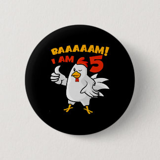 Chicken 5th Birthday Party Farm Chick Rnyard Cluck Button