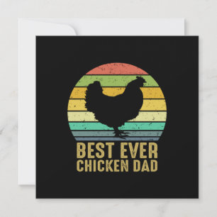 Chicken Art Best Ever Chicken Vater Feiertagskarte