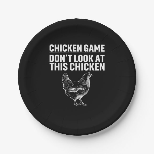 Chicken Art Chicken Game Pappteller (Vorderseite)