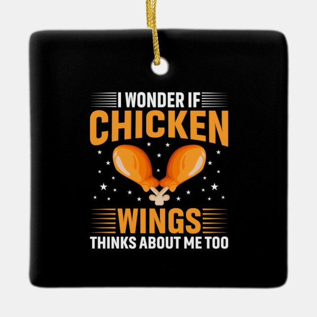 Chicken Art Chicken Wing Keramikornament (Vorderseite)