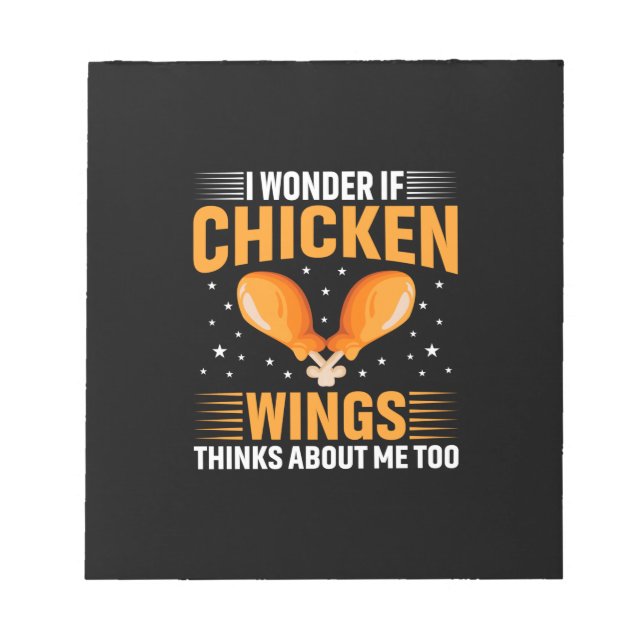 Chicken Art Chicken Wing Notizblock (Vorderseite)