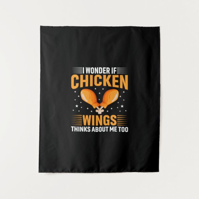 Chicken Art Chicken Wing Wandteppich (Vorderseite)