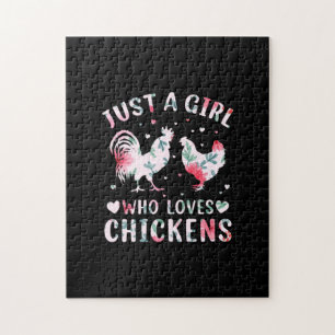 Chicken Art Girl Who Loves Chickens