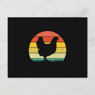Chicken Art Hühnchen Retro Vintage Postkarte