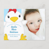 Chicken Baby Dusche Blue