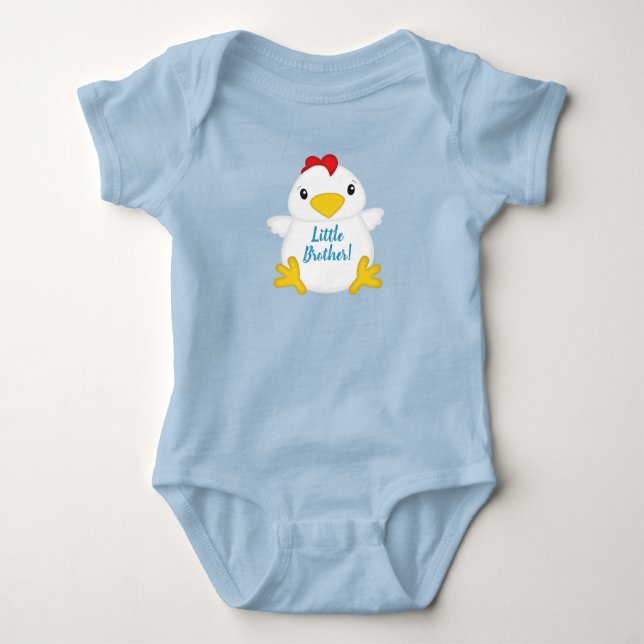 Chicken Baby Dusche Blue Strampler (Vorderseite)