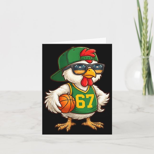 Chicken Basketball 67 Gen Alpha Slang Srts Men Boy Karte (Vorderseite)