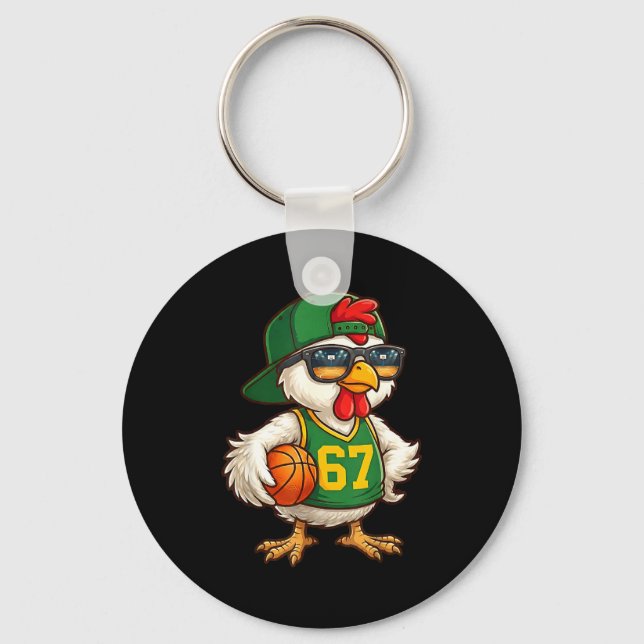 Chicken Basketball 67 Gen Alpha Slang Srts Men Boy Schlüsselanhänger (Vorderseite)