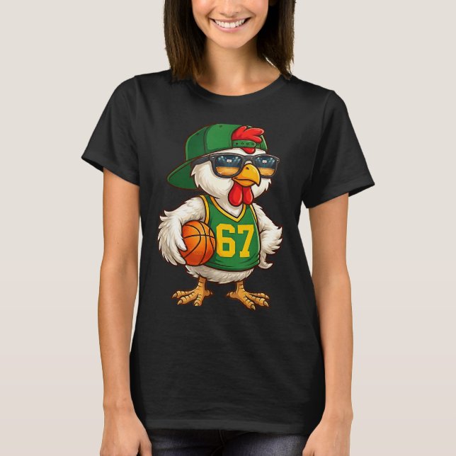 Chicken Basketball 67 Gen Alpha Slang Srts Men Boy T-Shirt (Vorderseite)