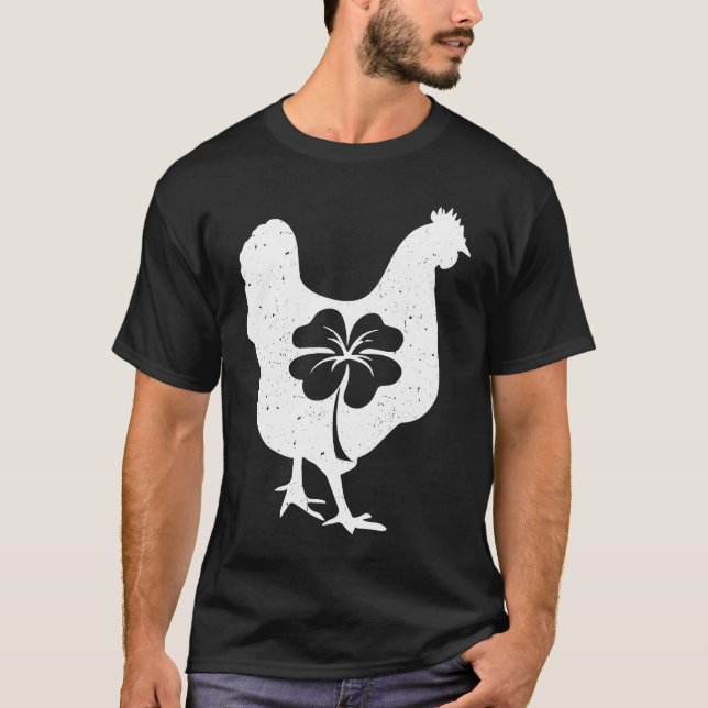 Chicken Bird Hen Shamrock St Patricks Day Saint Pa T-Shirt (Vorderseite)