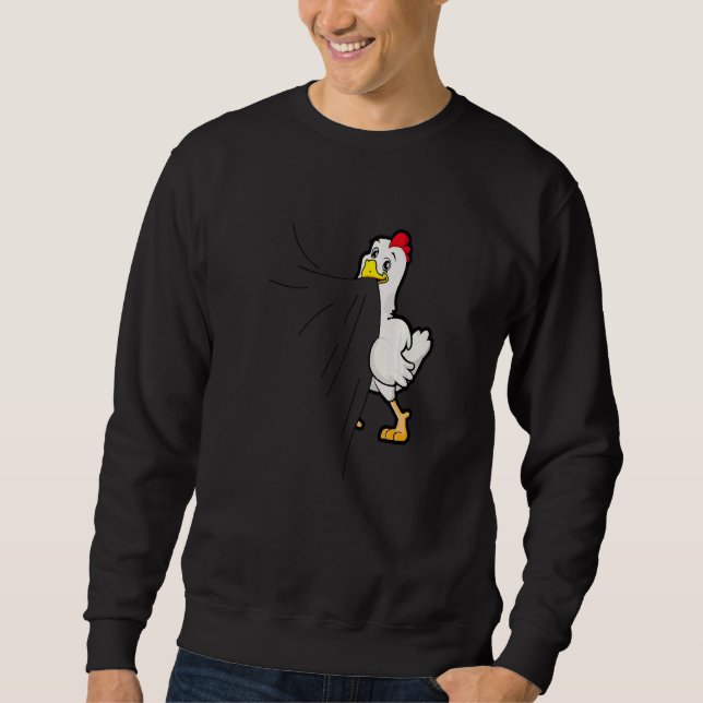 Chicken Biting  Cute Chicken Animal Chicken Sweatshirt (Vorderseite)