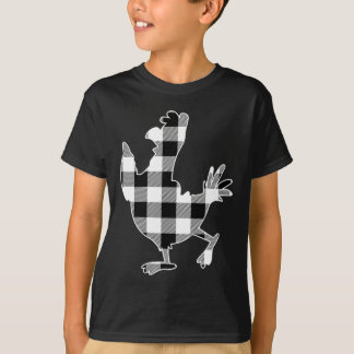 Chicken Black & amp; White Buffalo Kariert Merry C T-Shirt