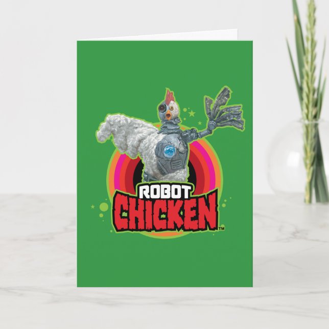 Chicken Character Logo Karte (Vorderseite)