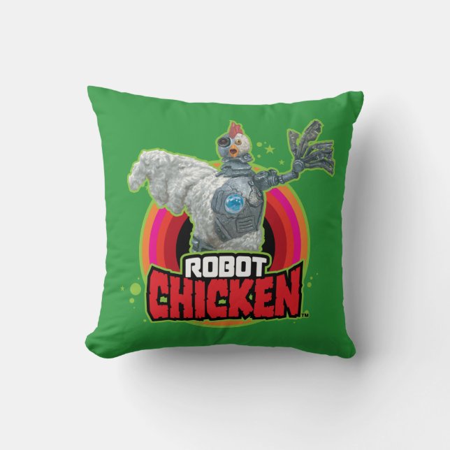 Chicken Character Logo Kissen (Vorderseite)