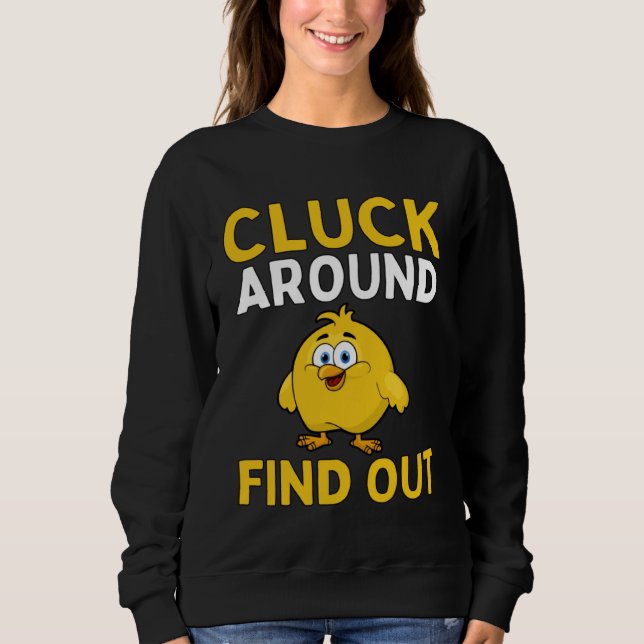 Chicken Chick  Easter Sweatshirt (Vorderseite)