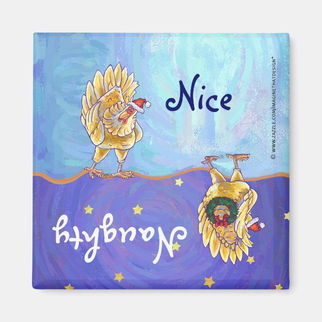 Chicken Christmas Magnet (Vorne)