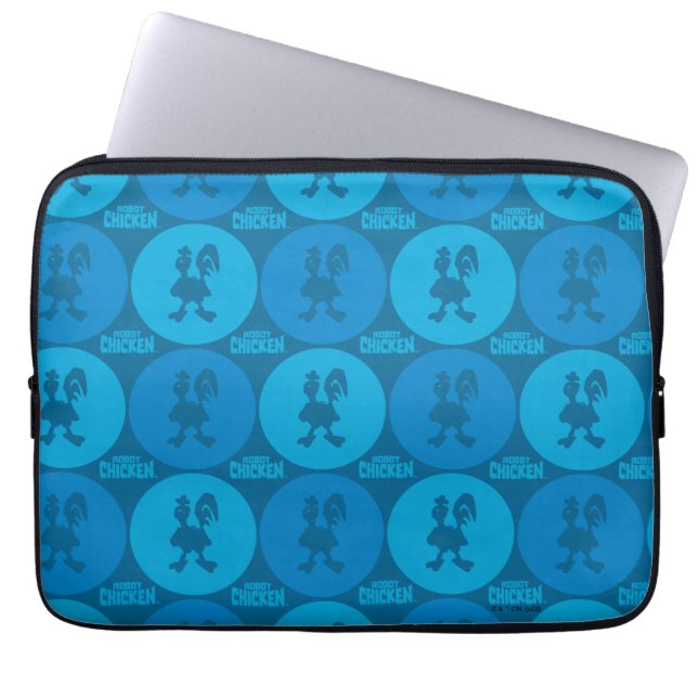 Chicken Circle Pattern Laptopschutzhülle (Vorderseite)