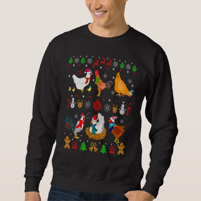 Chicken Collection Weihnachten Pulli (Vorderseite)