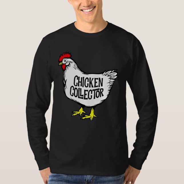 Chicken Collector Backyard Farm Clucking Hen Graph T-Shirt (Vorderseite)