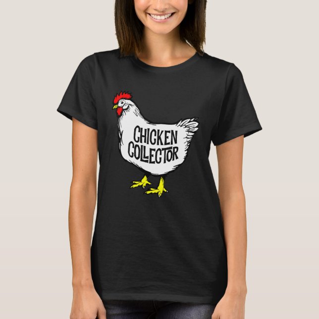 Chicken Collector Backyard Farm Clucking Hen Graph T-Shirt (Vorderseite)