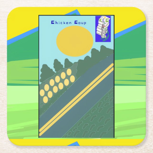 Chicken Coup  Rechteckiger Pappuntersetzer (Vorderseite)