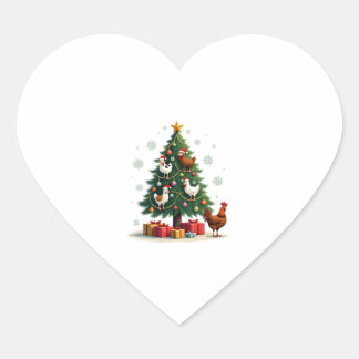 Chicken Cow Goat Horse Farm Animal Farmer Christma Herz-Aufkleber