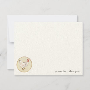Chicken Custom Vielen Dank Note Card Mitteilungskarte