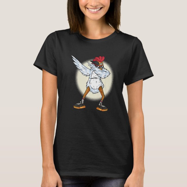 Chicken Dabbing  Chickens Farm Farmer Dab Dance T-Shirt (Vorderseite)