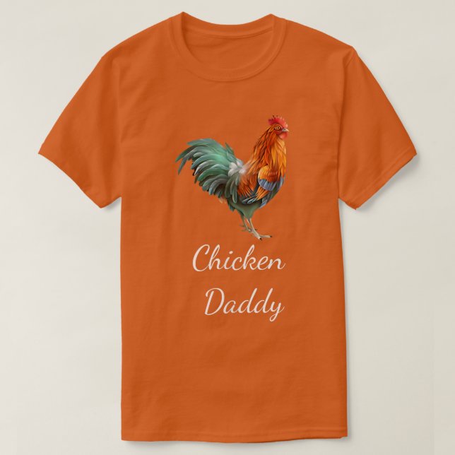 Chicken Dad Funny Chicken Farmer Chicken Daddy Roo T-Shirt (Design vorne)