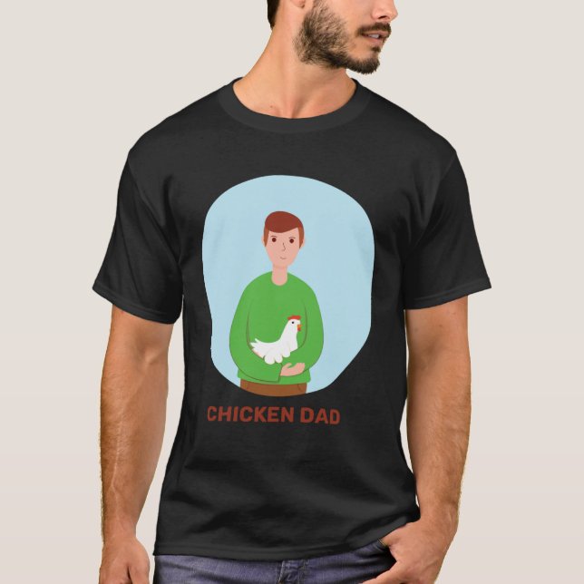 Chicken Dad Hen Red Junglefowl Fowl Bird Farmer Fa T-Shirt (Vorderseite)
