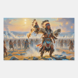 CHICKEN DANCE 3 RECHTECKIGER AUFKLEBER