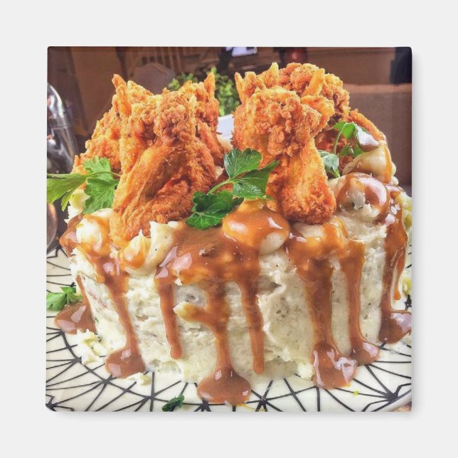 Chicken Dinner Cake Magnet (Vorne)
