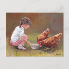 Chicken Dinner Originale Postkarte
