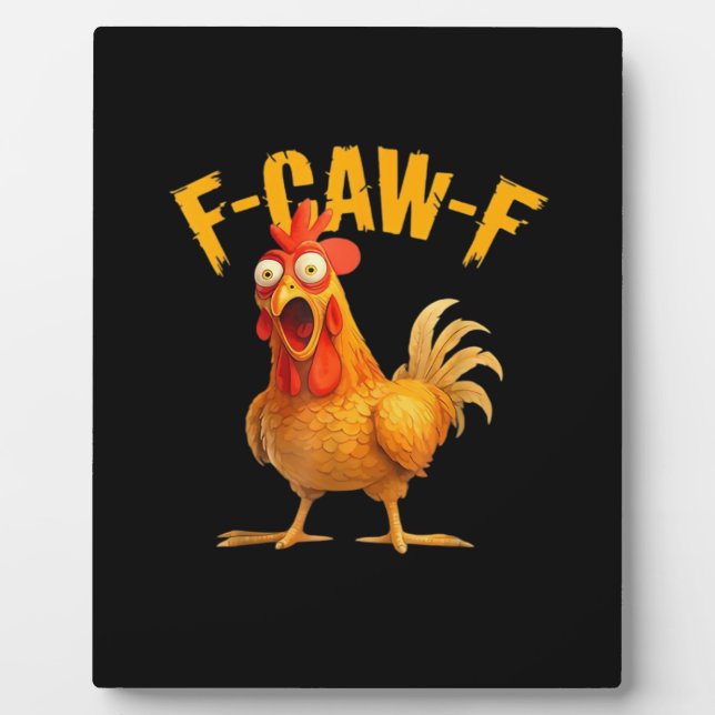 Chicken F-Caw-F Classic Cool Unique Fotoplatte (Vorderseite)