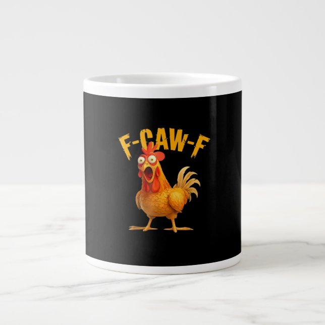Chicken F-Caw-F Classic Cool Unique Jumbo-Tasse (Vorderseite)