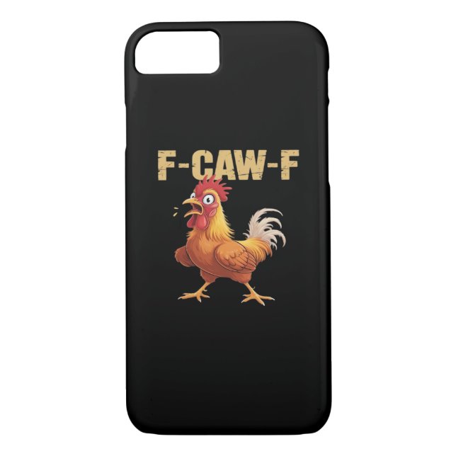 Chicken F-Caw-F Classic Funny Retro Case-Mate iPhone Hülle (Rückseite)