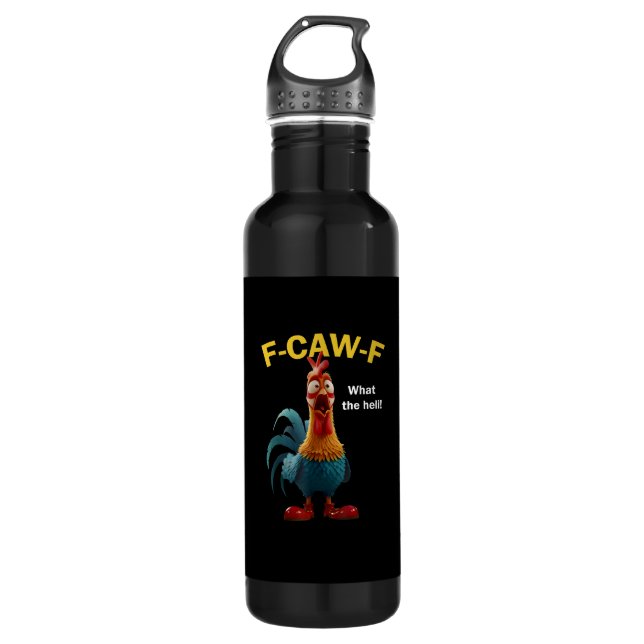 Chicken F-CAW-F F-caw-F Edelstahlflasche (Vorderseite)