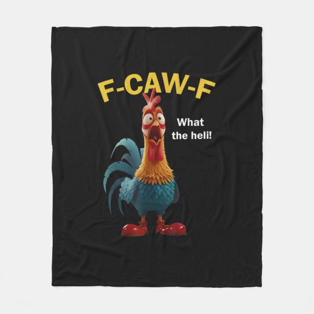 Chicken F-CAW-F F-caw-F Fleecedecke (Vorderseite)