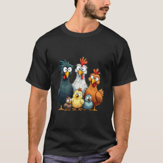 Chicken Family Hen Rooster Chicks Farm T-Shirt
