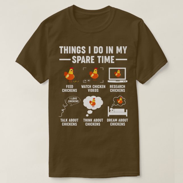 Chicken Fan Bauer Funny Chicken T-Shirt (Design vorne)
