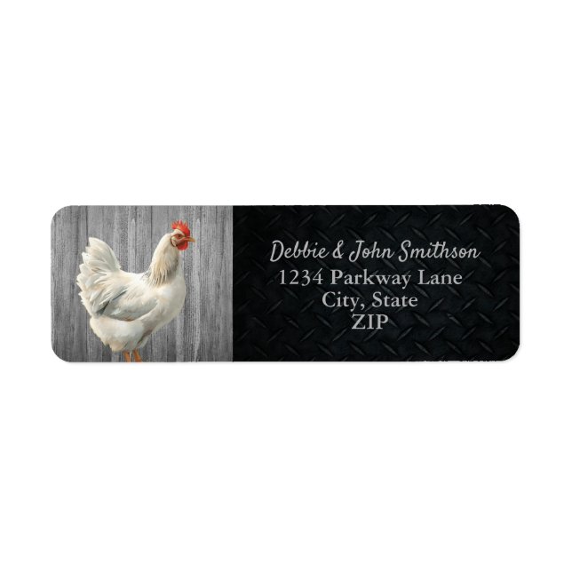 Chicken Farm Free Range Hobby Farm Return Address (Vorne)
