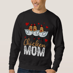 Chicken Farmer Woman Rooster Sweatshirt